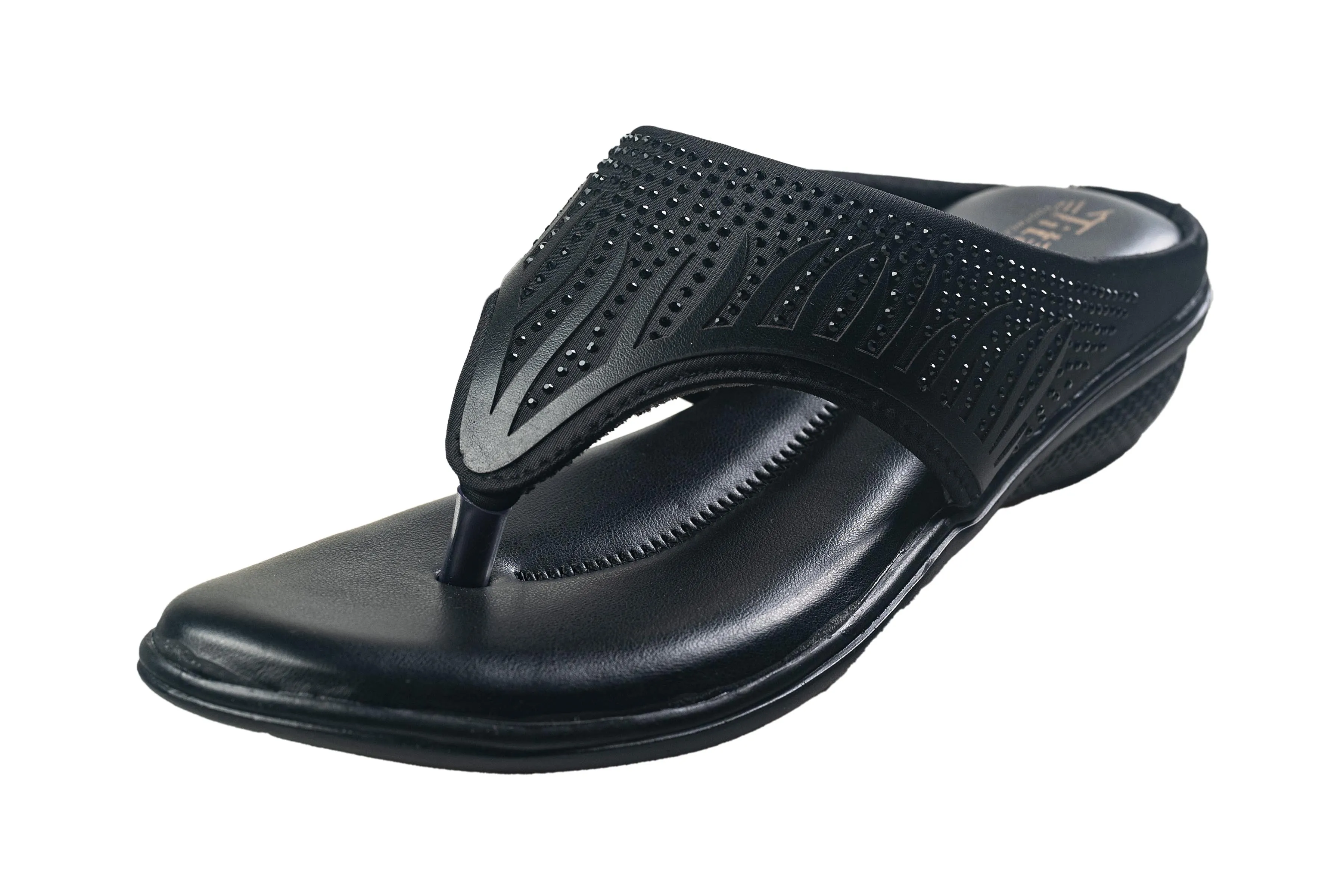 Titas Ladies Black Chappal
