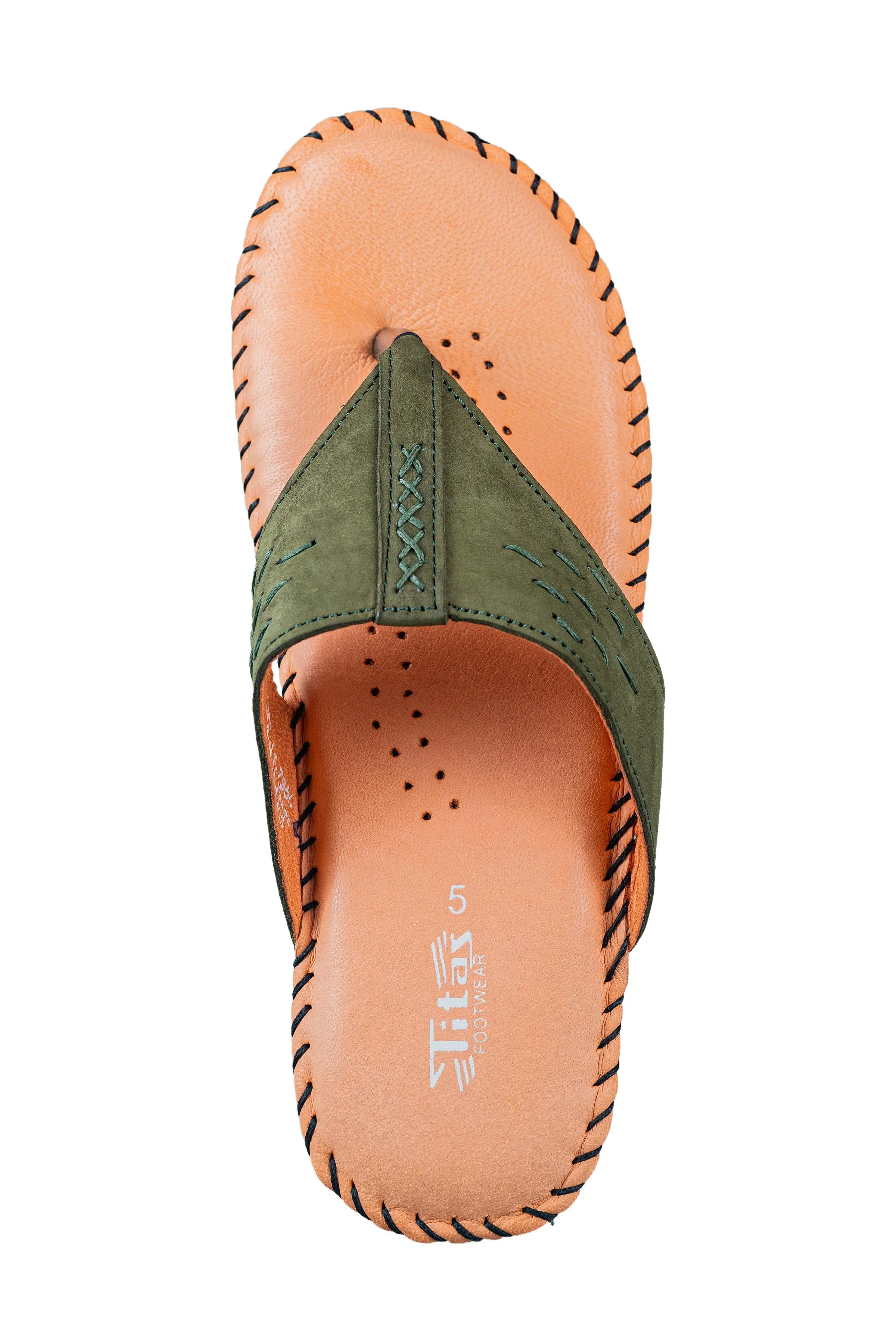 Titas Ladies Olive Chappal
