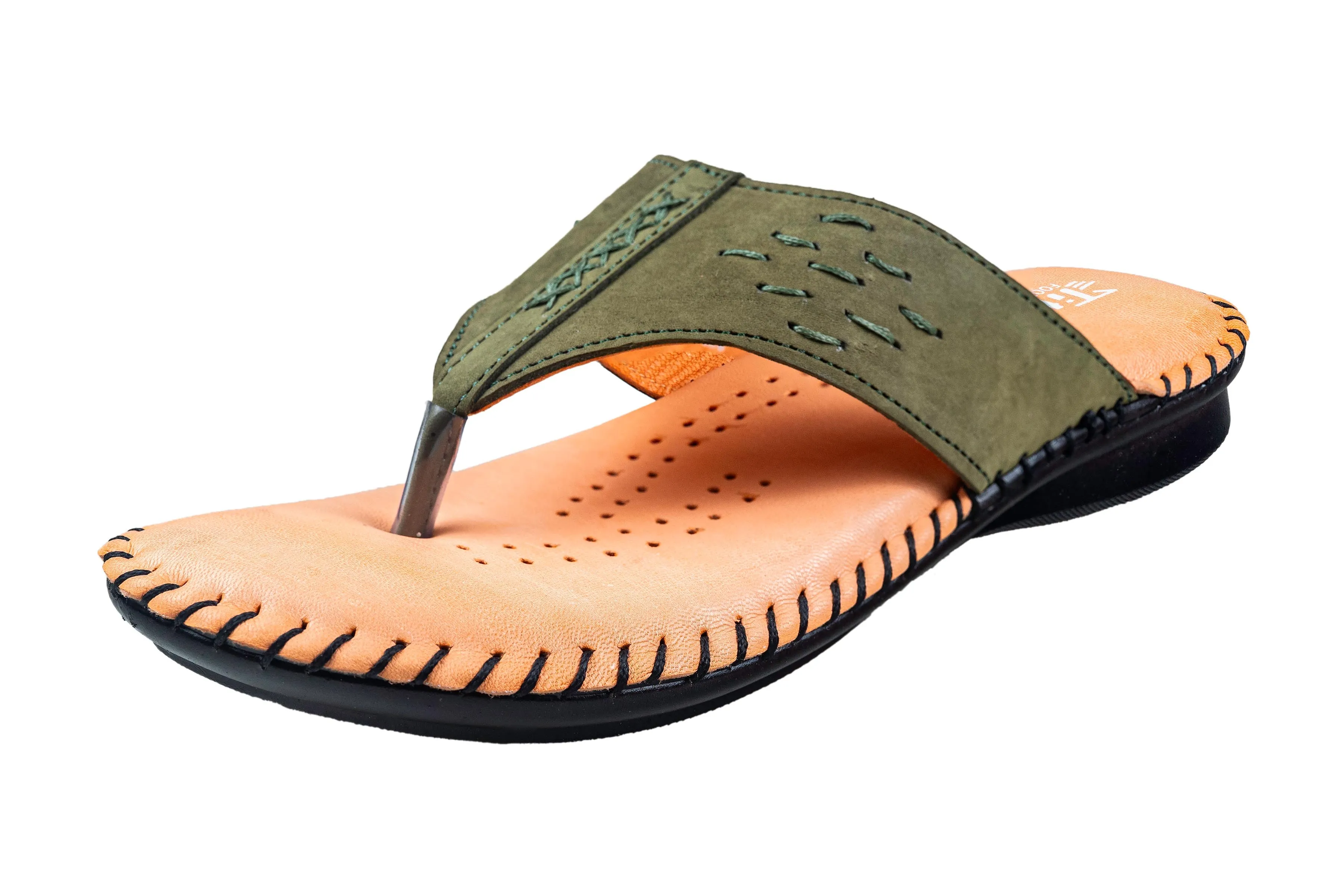 Titas Ladies Olive Chappal