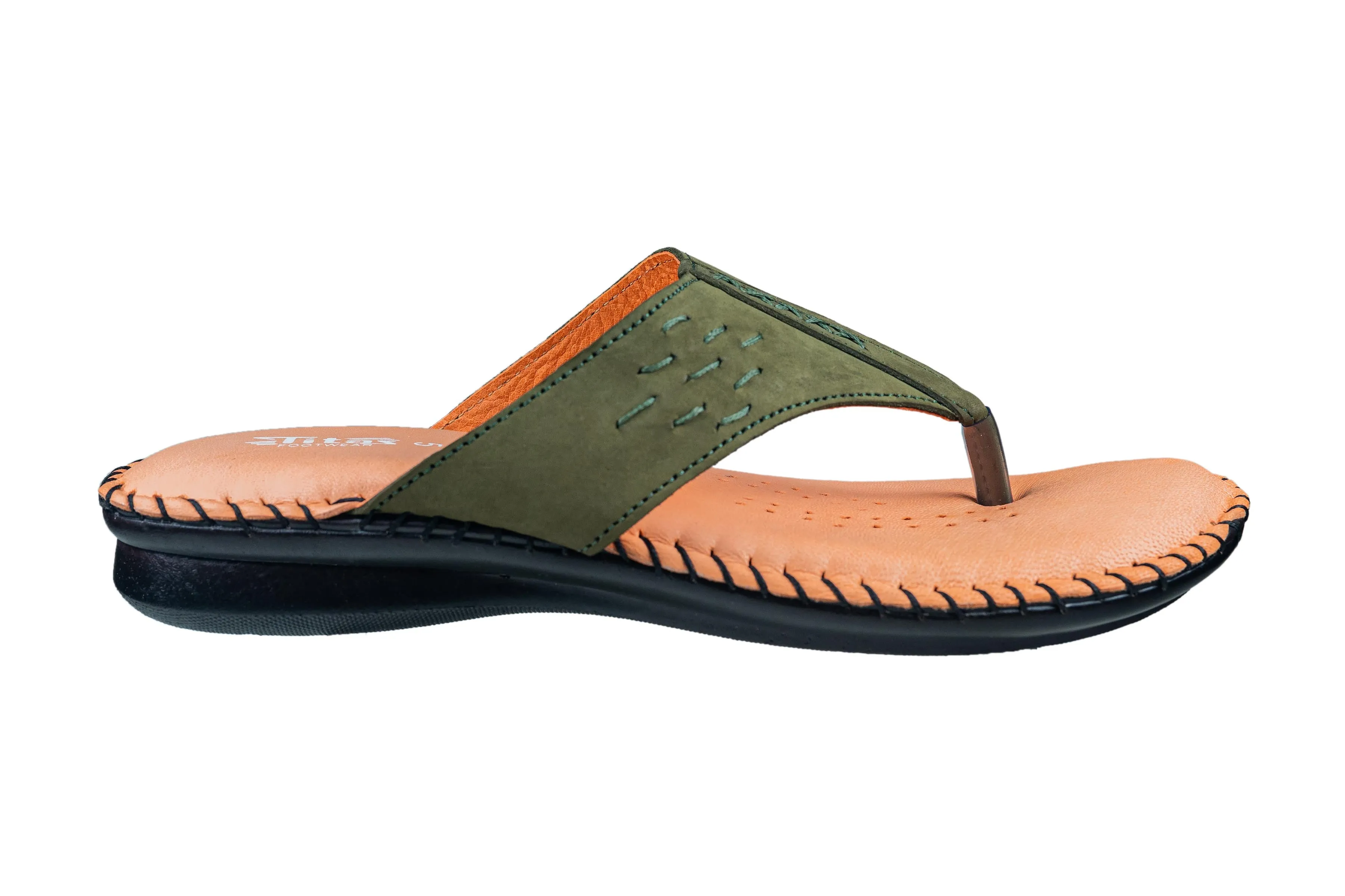 Titas Ladies Olive Chappal