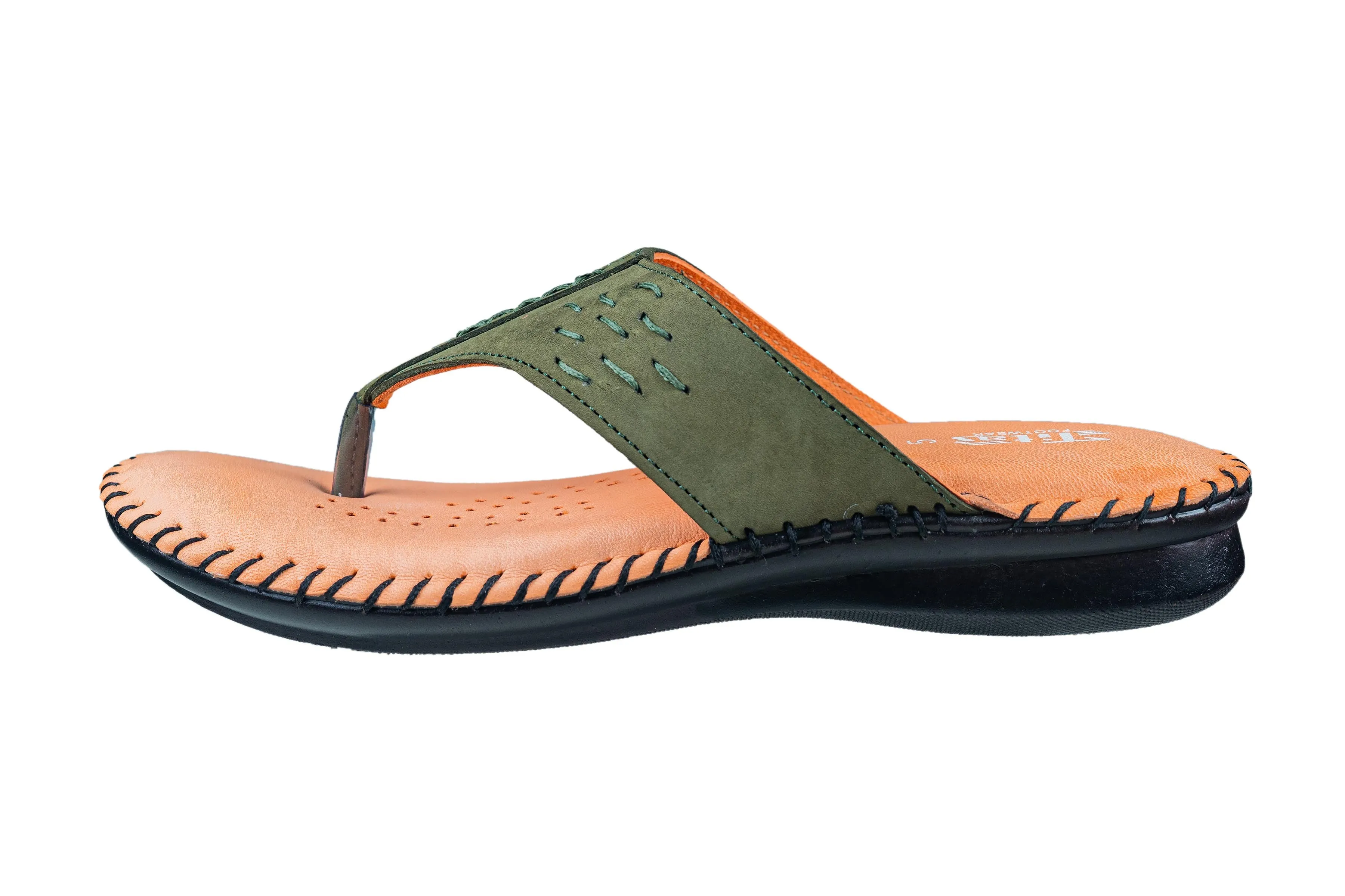 Titas Ladies Olive Chappal