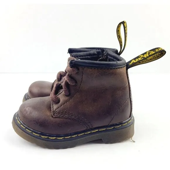 Toddler Dr. Martens 1460‎ 8-Eye Serena Boot Black / Zebra - Size 4