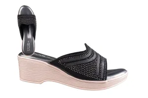 Trendz Ladies Black Chappal (Trnz C 250109)