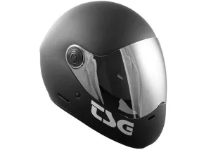 TSG The Pass Pro Solid Color Matt Black ( Bonus Visor) Full Face Longboard Helmet