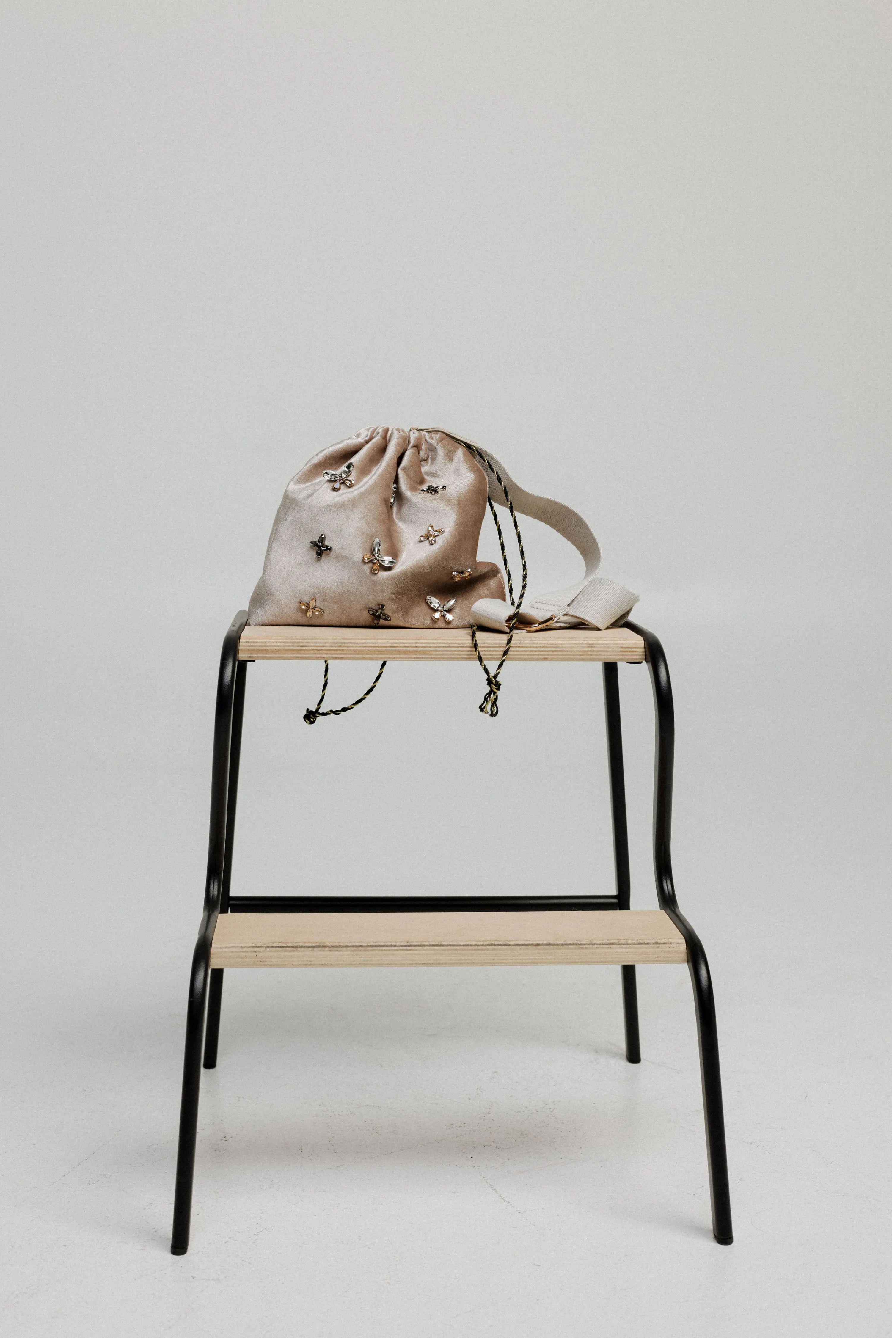 Universe Beige Velvet Bag