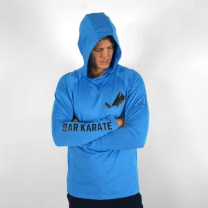 UV Ocean Tech L/S Hooded Top - BAR KARATE Cyan