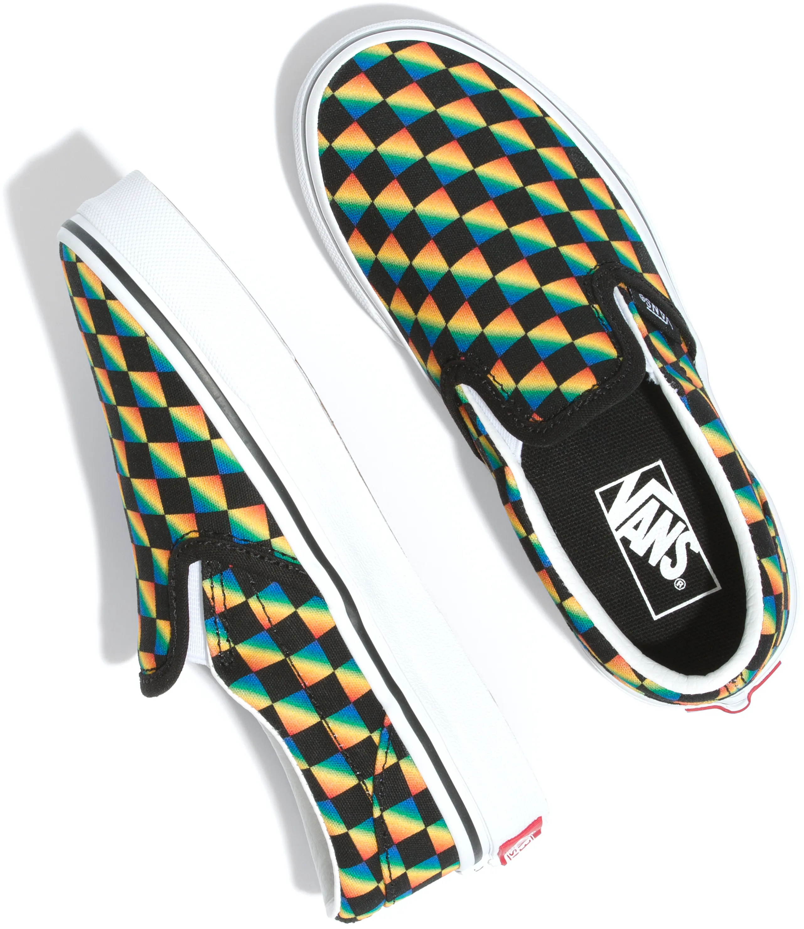 Vans Kids Classic Slip-On Gradient Rainbow Checkerboard