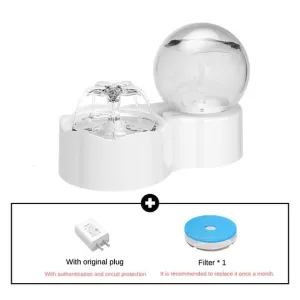 Water Fountain Dispenser Cat Mute Drinking Bowl