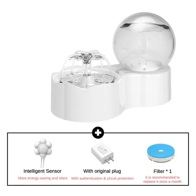 Water Fountain Dispenser Cat Mute Drinking Bowl