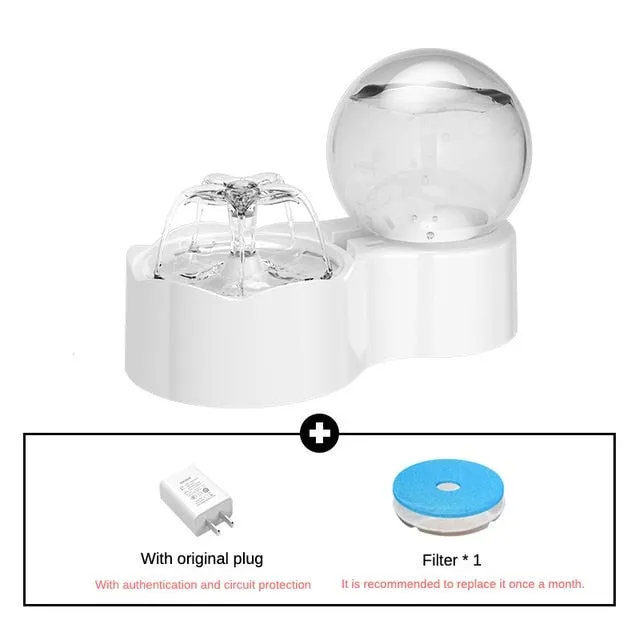 Water Fountain Dispenser Cat Mute Drinking Bowl