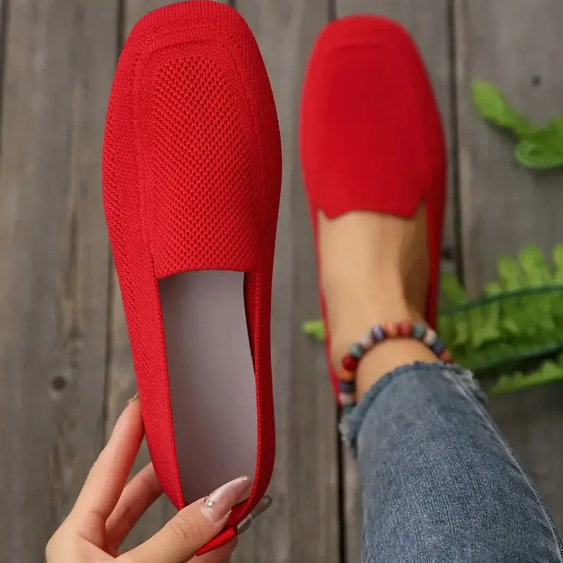 Women’s Comfy Knitted Slip-On Flats