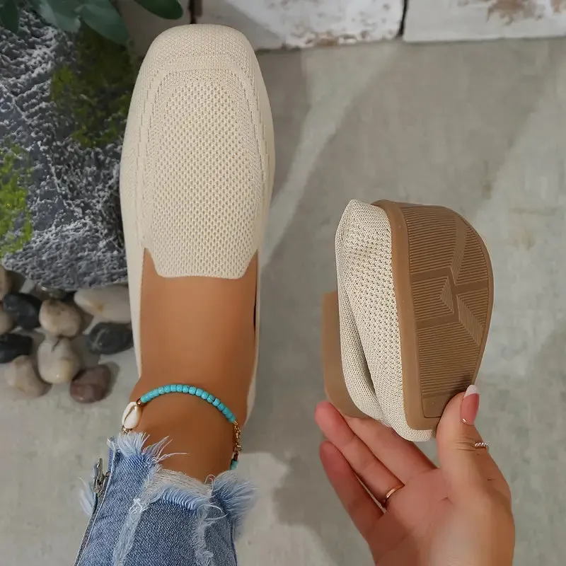 Women’s Comfy Knitted Slip-On Flats