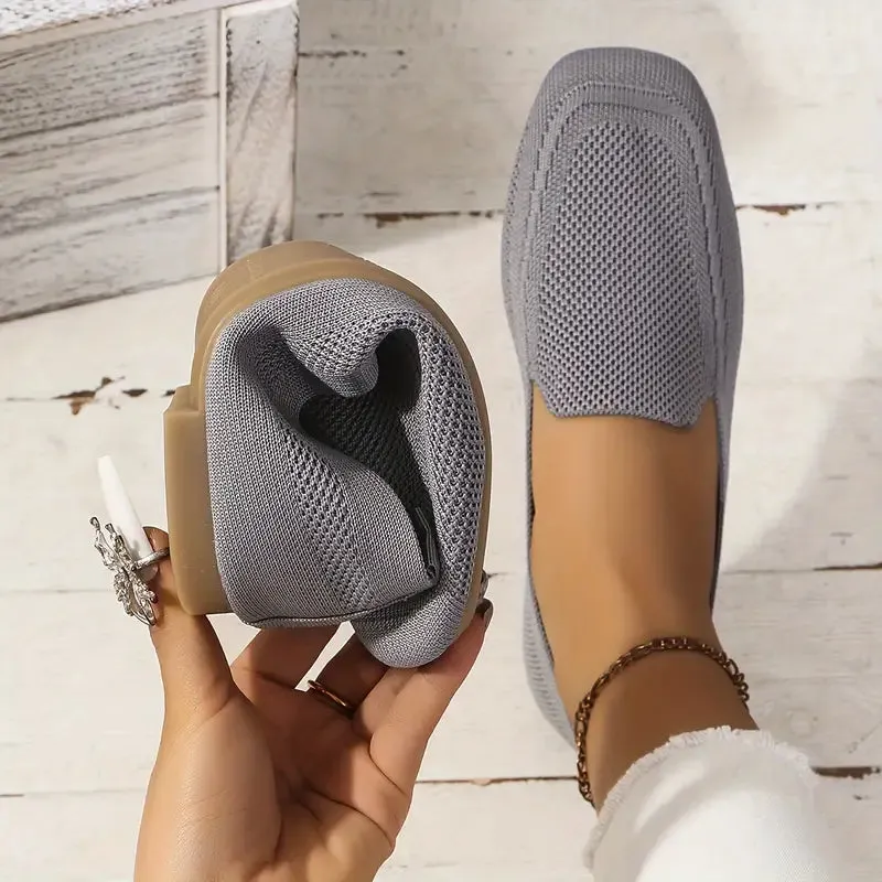 Women’s Comfy Knitted Slip-On Flats