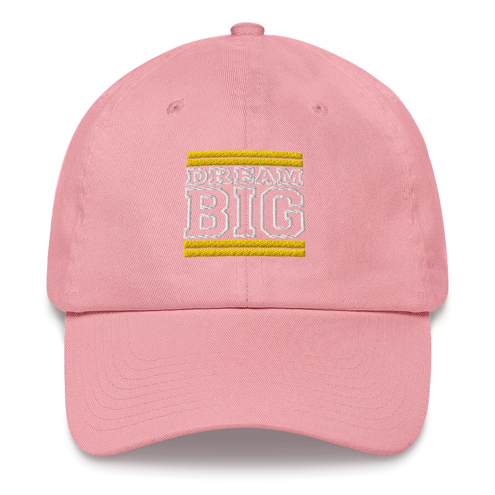 Yellow and White Dream Big Lifestyle Dad Hat (assorted colors)