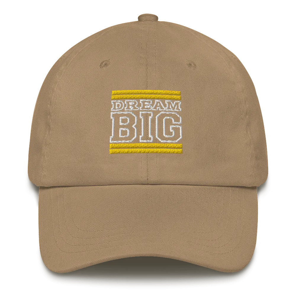 Yellow and White Dream Big Lifestyle Dad Hat (assorted colors)