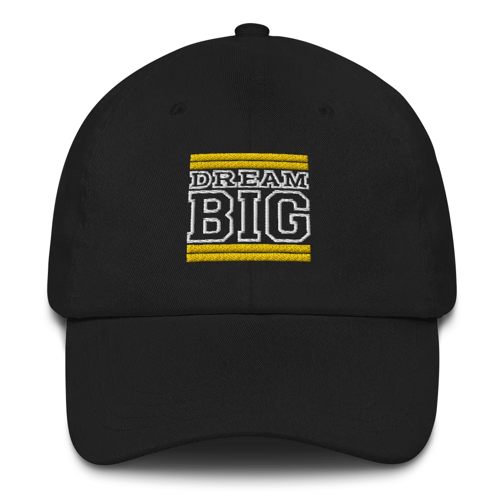 Yellow and White Dream Big Lifestyle Dad Hat (assorted colors)