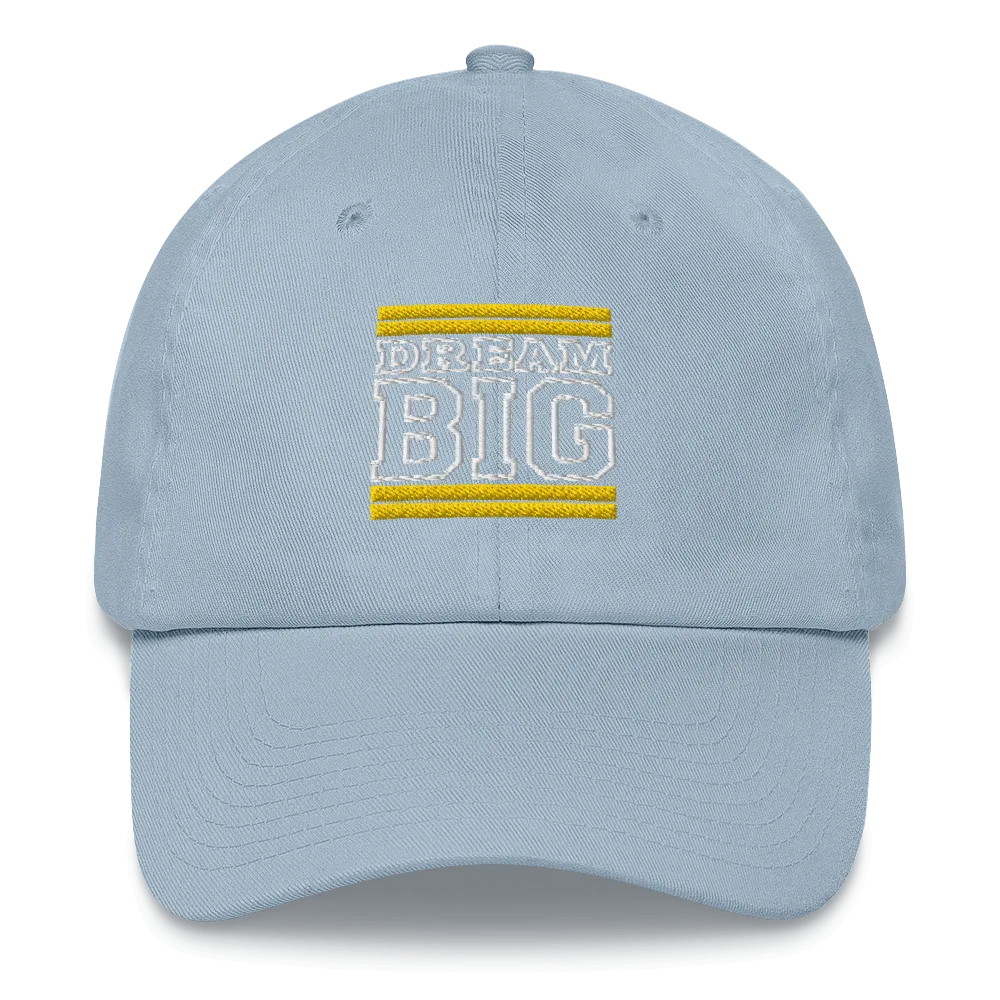 Yellow and White Dream Big Lifestyle Dad Hat (assorted colors)