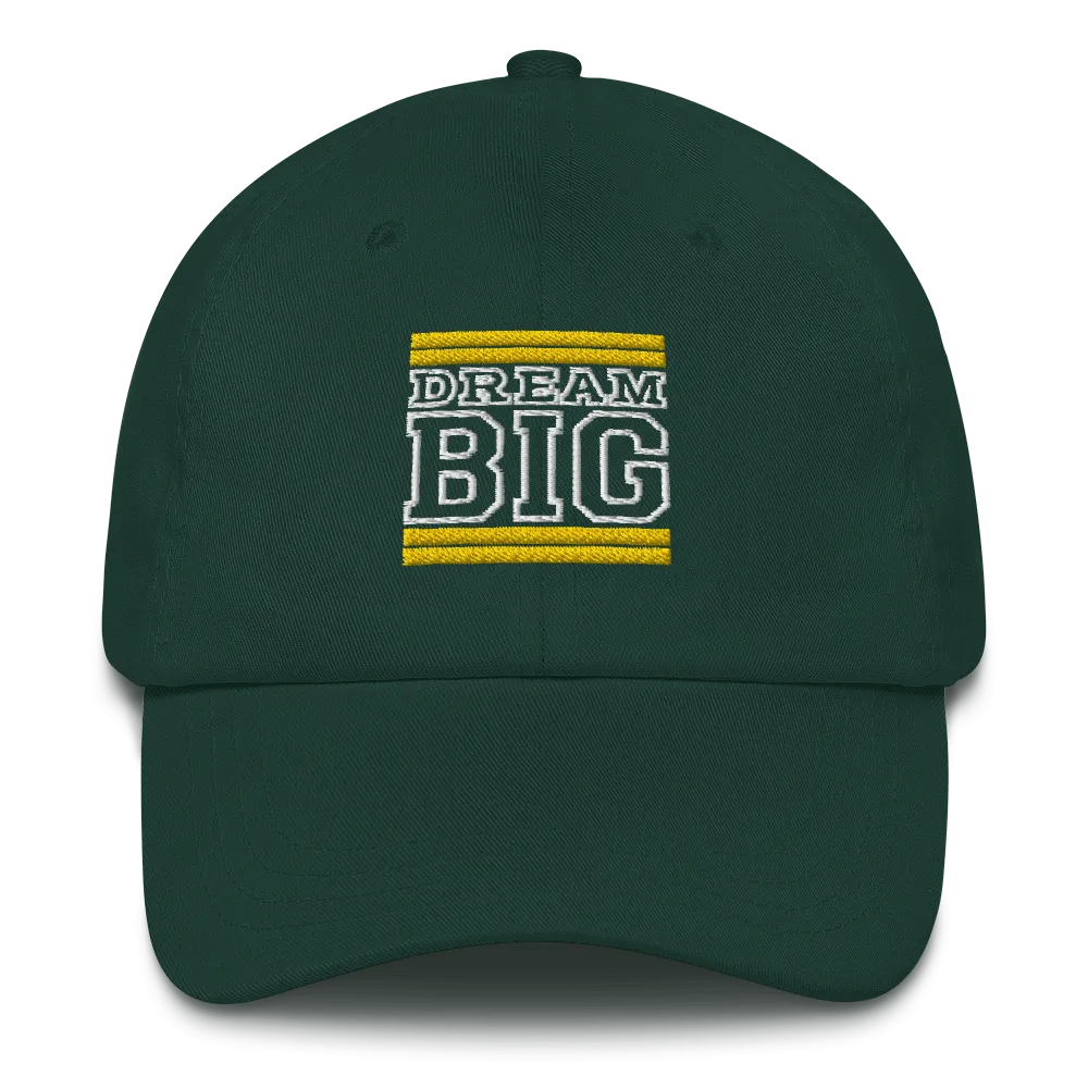 Yellow and White Dream Big Lifestyle Dad Hat (assorted colors)